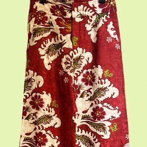 Zara Linen Blend Floral Pants